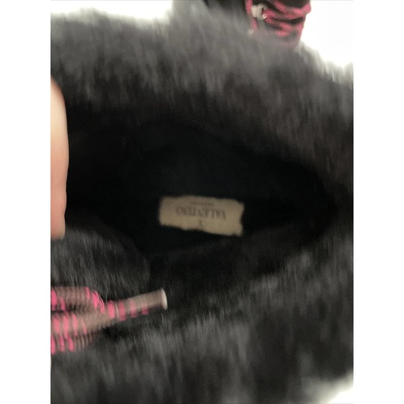 $1700 VALENTINO Fur Ankle Boots Heels Suede Leather Shearling Fur Stars - Picture 3 of 5